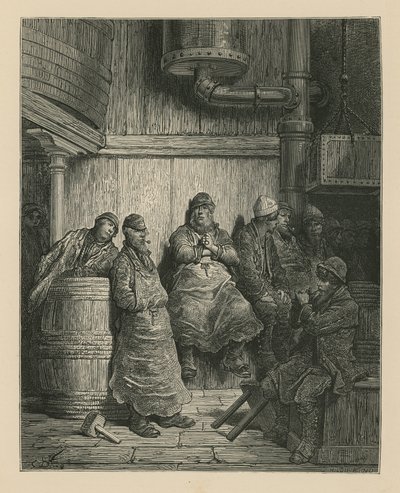 Barclay Perkins Brewery Workers door Gustave Dore
